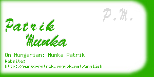 patrik munka business card